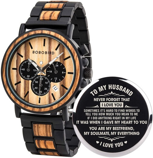 Mens-Personalized-Engraved-Wooden-Watches-25th-birthday-gifts