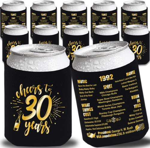 Thirty-Birthday-Party-Beverage-Can-Cooler-Sleeves-30th-birthday-gifts