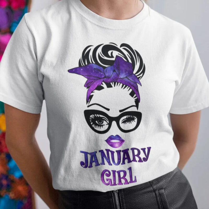January Birthday Girl T Shirt