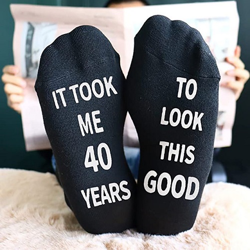 Funny 40th Birthday Socks 40th birthday gift ideas women