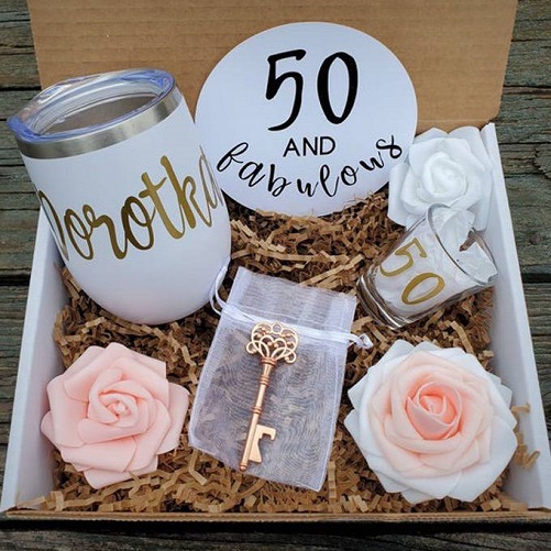 50th Birthday Gift Box 50th birthday gifts women
