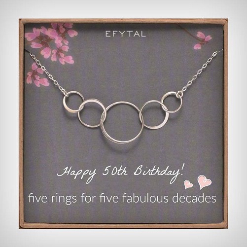 50th Birthday Necklace 50th birthday gifts women