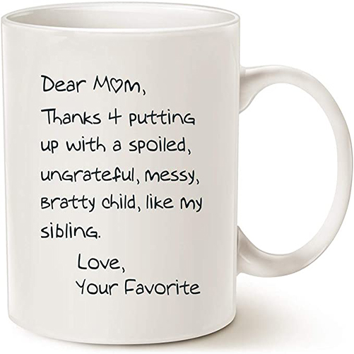 Dear Mom Mug mother's day mug ideas