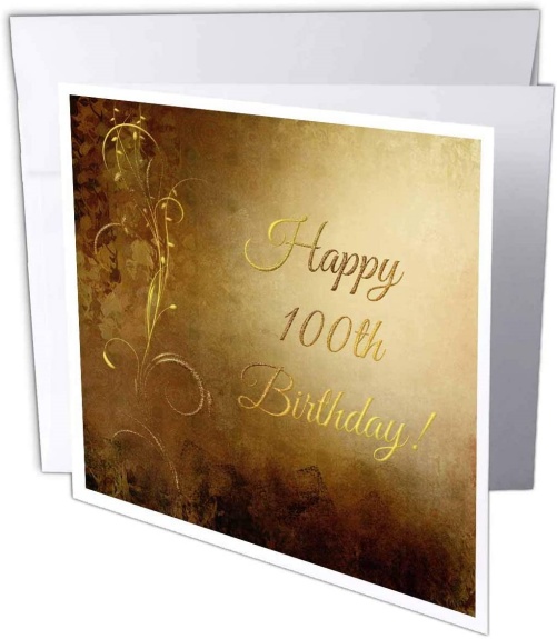 Elegant-Gold-Vine-On-Gold-Background-reeting-Card-100th-birthday-gifts