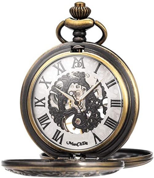 Mechanical-Roman-Numerals-Dial-Skeleton-Pocket-Watches-bronze-anniversary-gift-for-him