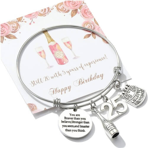 Miss-Pink-Silver-14k-Gold-Plated-Birthday-Bracelet-25th-birthday-gifts