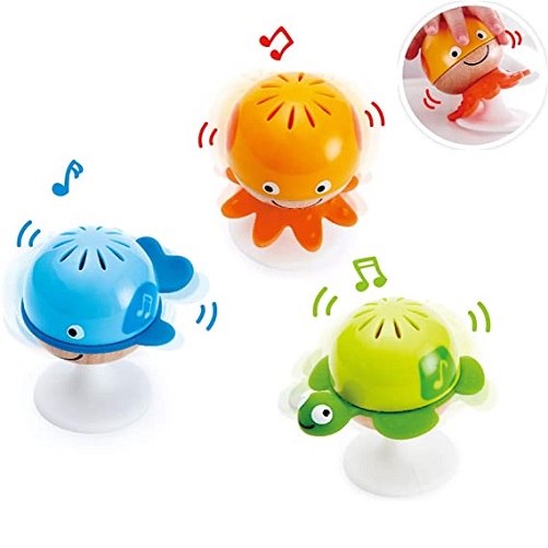 Three sea animal suction rattle toys