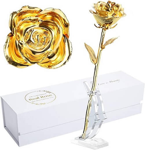 24K-Golden-Rose-50th-wedding-anniversary-gifts