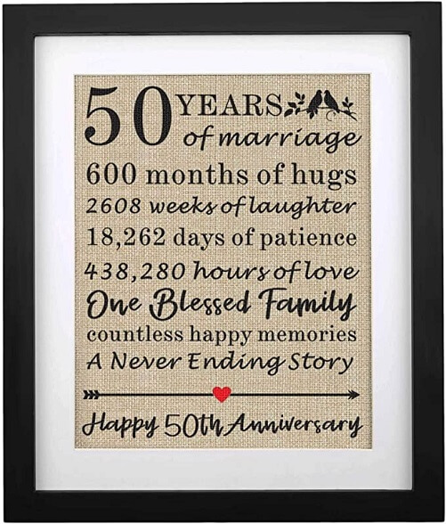 PERSONALISED 50th WEDDING ANNIVERSARY GIFTS- Golden Wedding Anniversary-50  YEARS | eBay