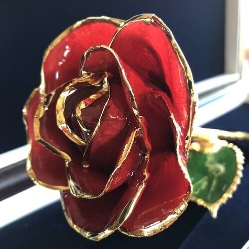 Gold-dipped-rose-50th-anniversary-gifts-for-wife