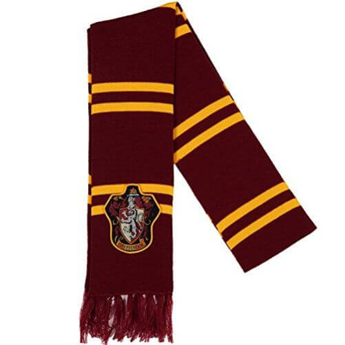Harry-Potter-Gryffindor-patch-knit-scarf