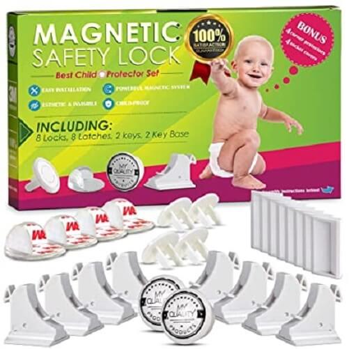 Invisible-Magnetic-Cabinet-Locks-Child-Safety-Kit-baby-shower-gifts-for-dad