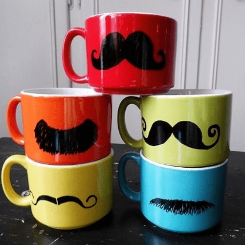 Mustache-Mugs-fathers-day-craft-ideas-kids