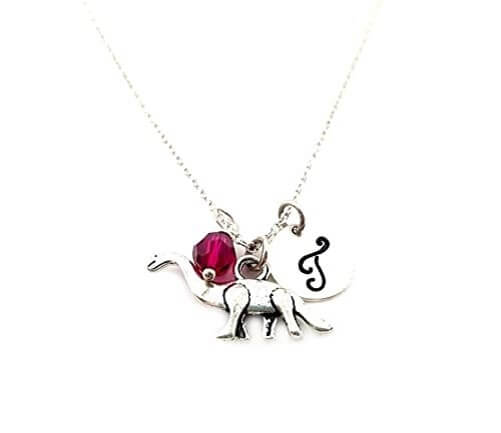 Personalized-Initial-Sterling-Silver-Custom-Jewelry-dinosaur-gifts-for-adults