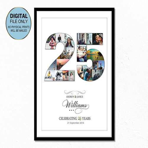 Personalized-Photo-Collage-For-25th-Wedding-Anniversary