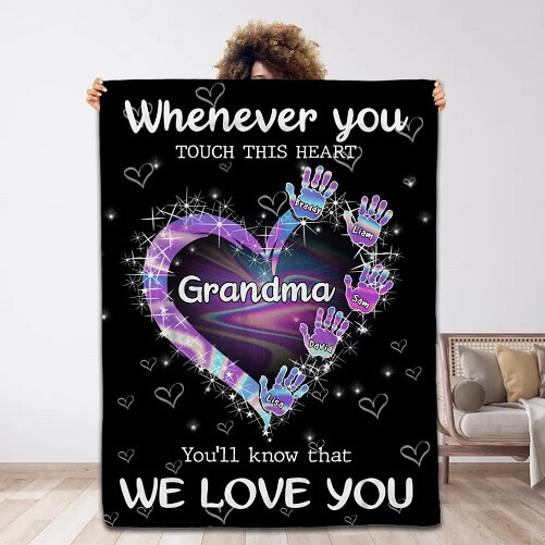 Personalized-Twinkle-Heart-and-Hand-Blanket-gift-ideas-for-90th-birthday