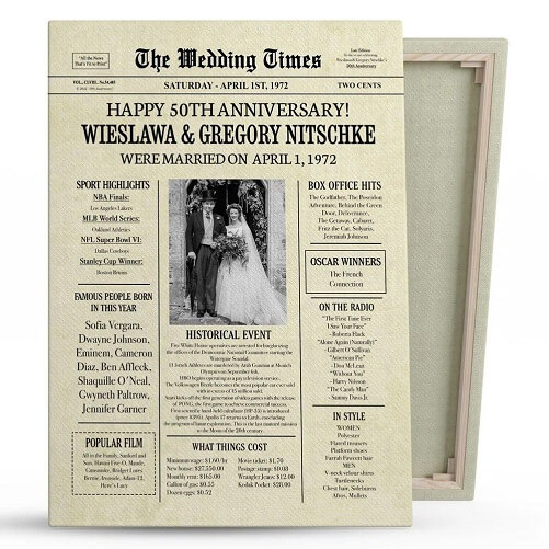 Personalized-newspaper-anniversary-50th-anniversary-gifts-for-wife