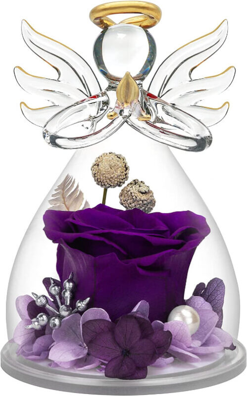 Purple-Rose-Flower-in-Glass-crystal-gifts-for-her