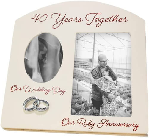 Ruby-Anniversary-Light-Beige-Frame-40th-wedding-anniversary-gifts-husband