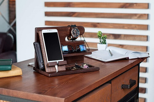 Teslyar-Wood-Phone-Docking-Station