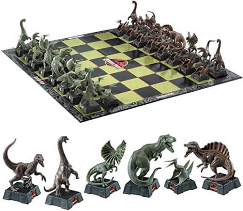 The-Noble-Collection-Jurassic-Park-Chess-Set-dinosaur-gifts-for-adults