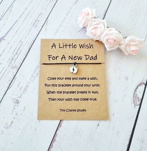 Wish-Bracelet-baby-shower-gifts-for-dad