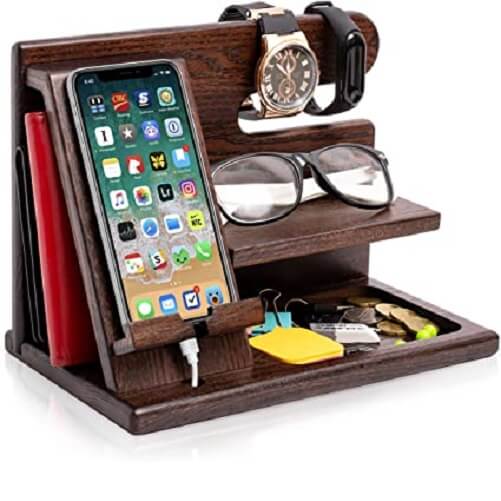 Wood-phone-docking-station-50th-birthday-gifts-husband