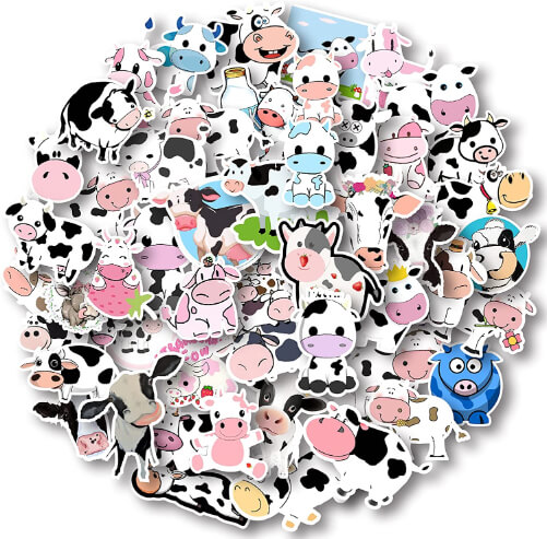 50-Pcs-Cow-Stickers-Pack-cow-gifts