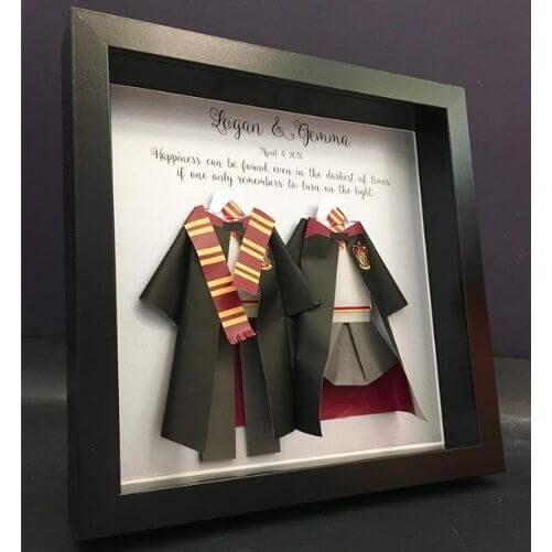 Bride-_-Groom-Shadowbox-Frame-Wall-Art-Gift-Harry-Potter-Wedding-Gift