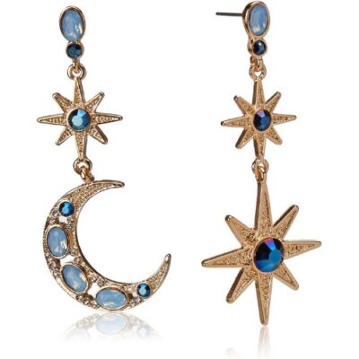 Celestial-Moon-_-Star-Drop-Earrings-Cottagecore-Jewelry
