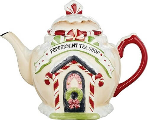 Cosmos-Gifts-Santa_s-Village-Ceramic-Teapot-secret-santa-gifts-for-your-boss