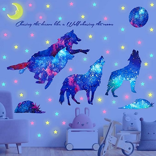 Creative-Starry-Sky-Wolf-Wall-Decal-Wolf-Gifts