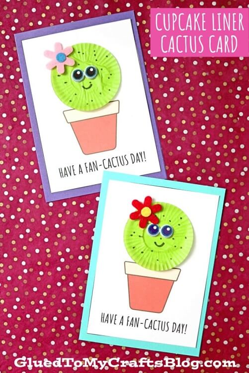 Cupcake-Liner-Cactus-Card-Ideas-for-wrapping-gift-cards