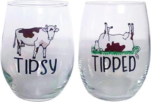 Drinking-Divas-_Tipsy_-and-_Tipped_-Wine-Glasses-cow-gifts