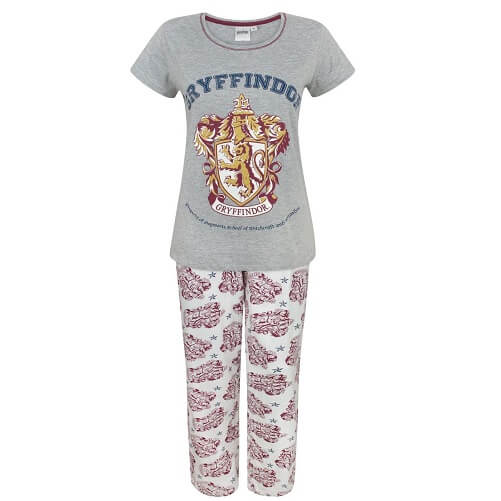 Harry-Potter-Pyjamas-Women-Gryffindor-House-Crest-Ladies-Top-PJ-set