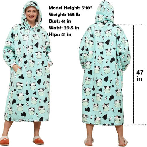 Long-Warm-Sherpa-Wearable-Blanket-Hoodie-cow-gifts