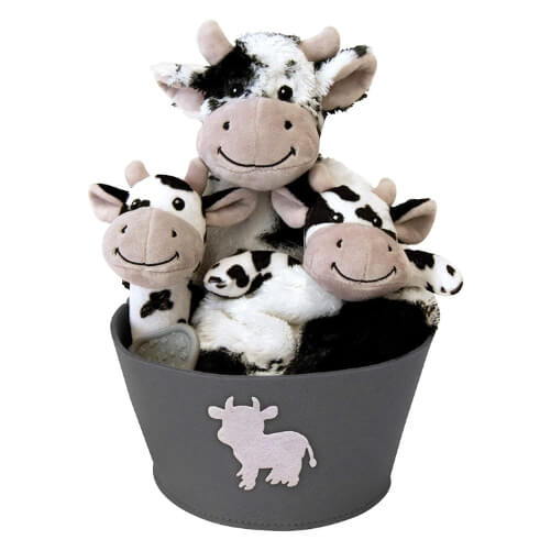 Trend Lab Cow 4 Piece Plush Gift Set cow gifts