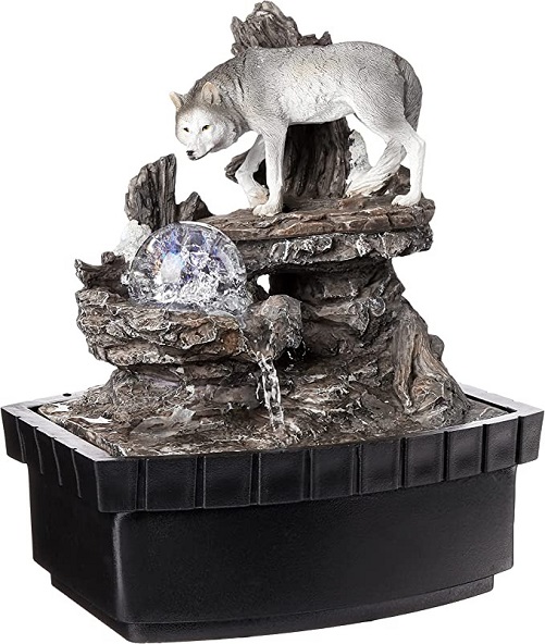 Wolf-Table-Fountain-Wolf-Gifts