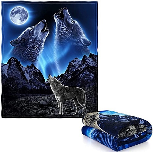 Wolves-Howling-Moon-Super-Soft-Plush-Fleece-Throw-Blanket-Wolf-Gifts
