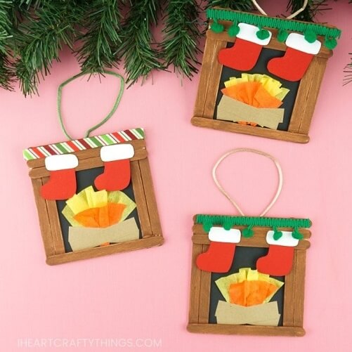 Fireplace-Ornament-DIY-Christmas-ornaments-as-gifts