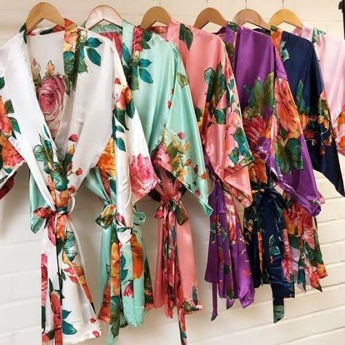 Floral-robe-satin-funny-bridesmaid-gifts