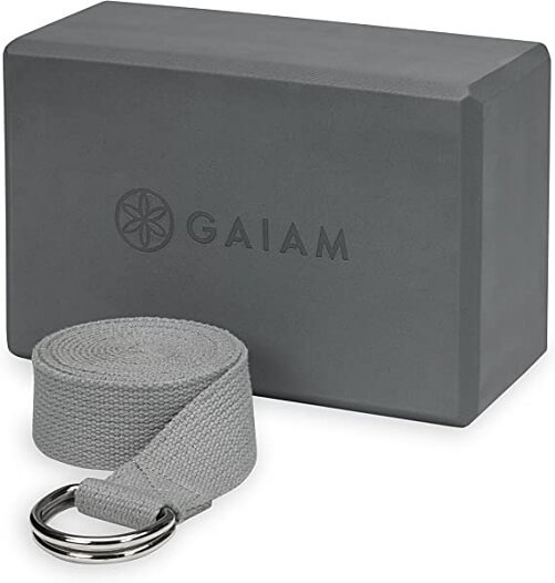 Gaiam-Yoga-Block-Yoga-Strap-Combo-Set gifts for yoga lovers