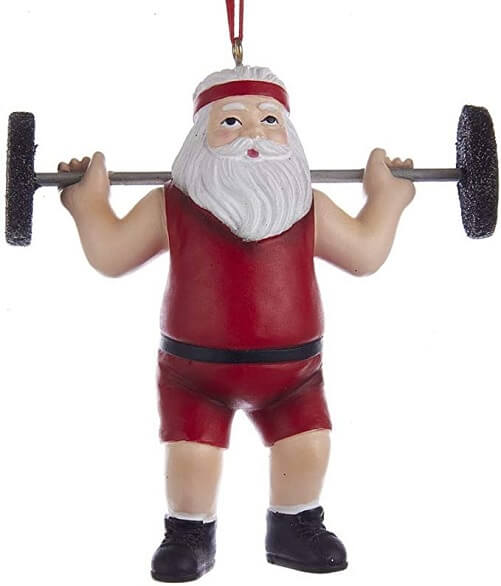Kurt-S.-Adler-Santa-Weightlifter-Ornament-secret-santa-gifts-under-10