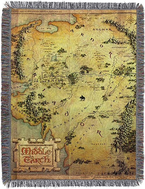 Middle Earth Woven Tapestry Throw Blanket