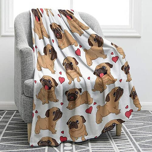Pug Dog Blanket Pug Gifts