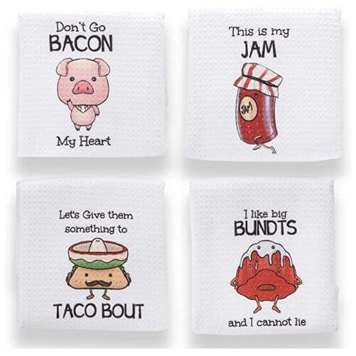 Set-of-Four-White-Dish-Towels-Funny-Mothers-Day-Gifts