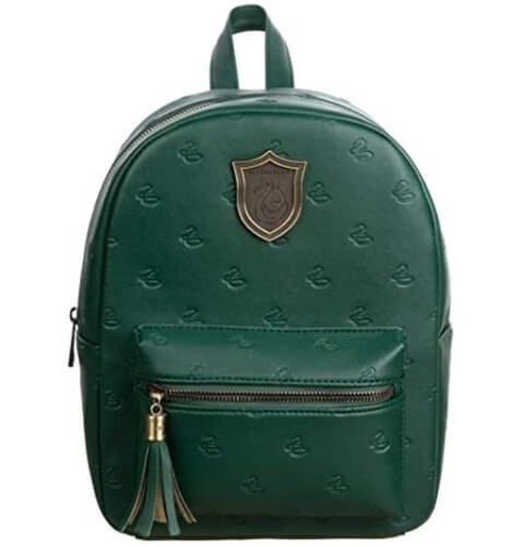 Slytherin-Faux-Leather-Mini-Backpack
