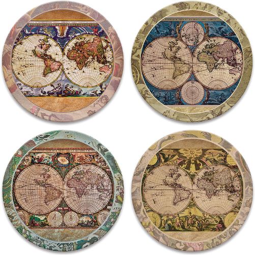 Absorbent-Stone-Coasters-Vintage-Old-World-Maps-Gifts-for-History-Lovers