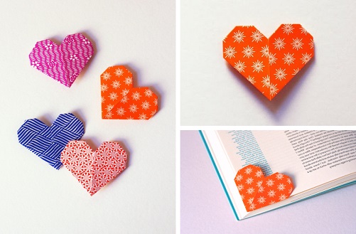 Origami-heart-bookmark-Mothers-Day-Craft-Ideas-For-Kids