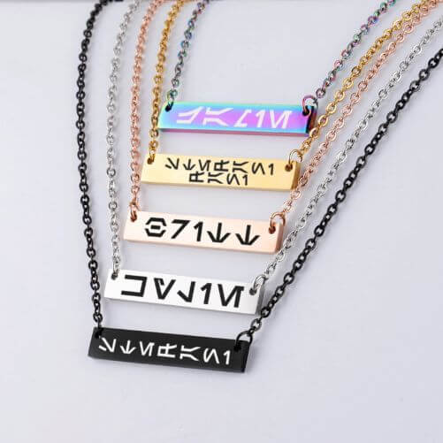 Custom Aurebesh Name Necklace